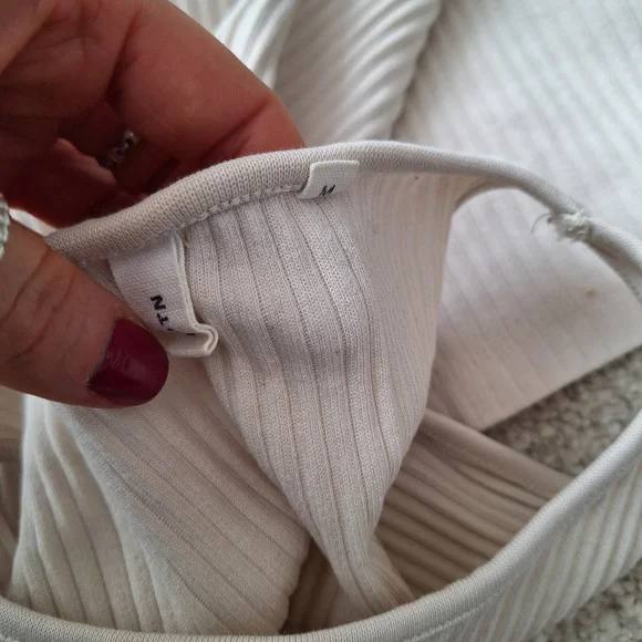 Kotn Cream Ribbed Tank Top - Picture 2 of 2